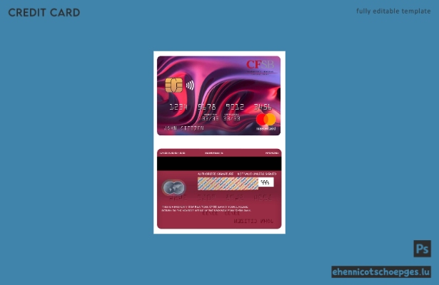 USA New York CFSB Bank Mastercard Beispielvorschau